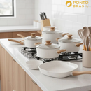 Cozinha dos Sonhos: 9 Panelas Ceramica + 13 Utensílios de Brinde