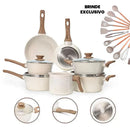Cozinha dos Sonhos: 9 Panelas Ceramica + 13 Utensílios de Brinde